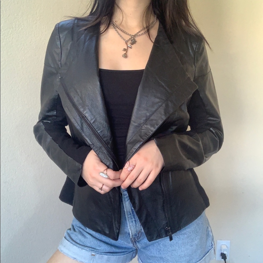 Faux Leather Jacket by Bebe